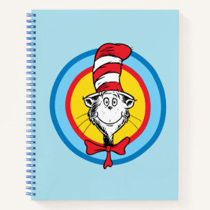 Carnet Dr. Seuss Graphisme de tête de Chat dans le Chap