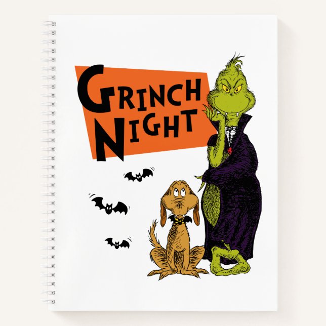 Carnet Dr. Seuss | Nuit de Grinch Halloween Graphique (Devant)