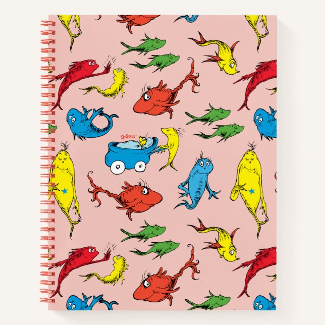 Carnet Dr. Seuss | Un Poisson Deux Poissons Motif (Devant)