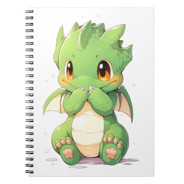 Carnet Dragon Bébé Vert (Devant)