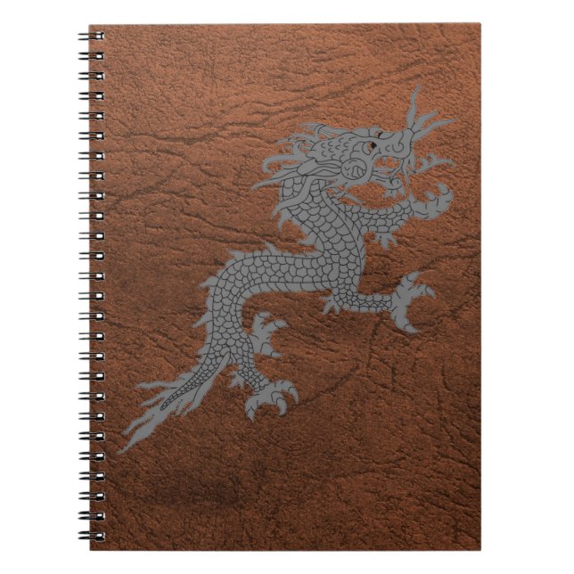 Carnet Dragon bhoutanais sur cuir (Devant)