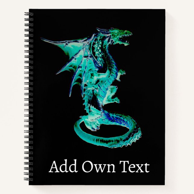 Carnet Dragon Céleste Bleu Fantastique Mythique Artwork (Devant)