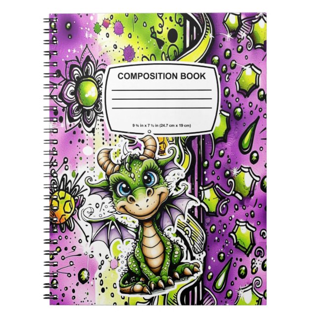 Carnet  dragon composition book (Devant)