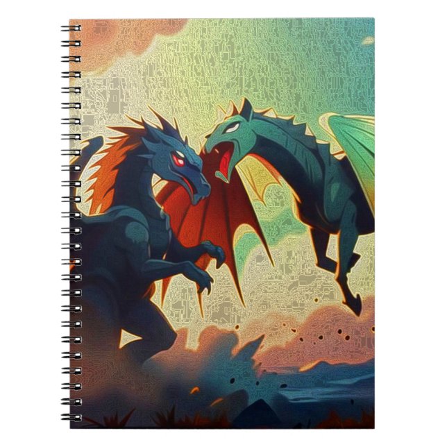 Carnet Dragon contre Pégase - Art Fantastique (Devant)