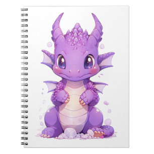Carnet Dragon de bébé pourpre