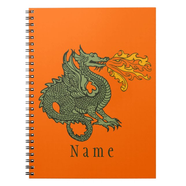 Carnet Dragon de respiration du feu (Devant)