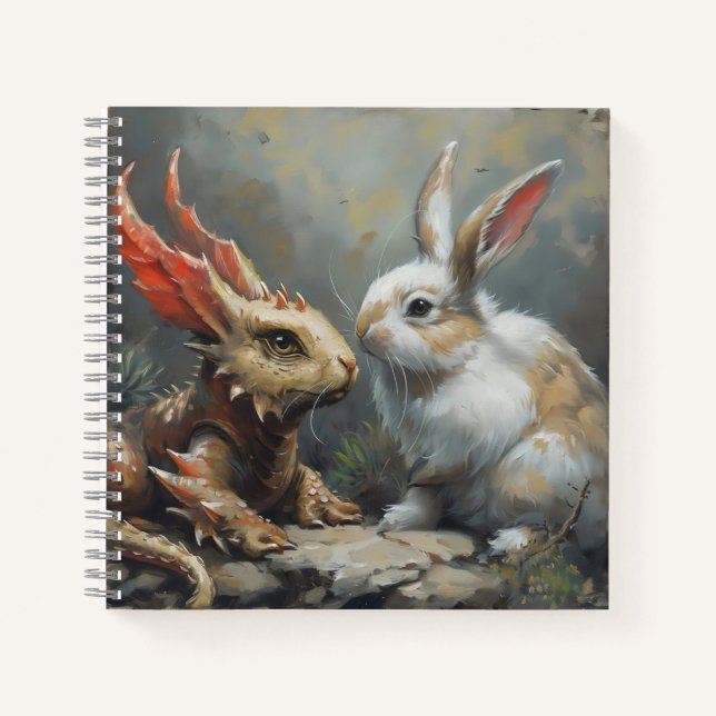 Carnet Dragon d'Imaginaire et lapin (Devant)