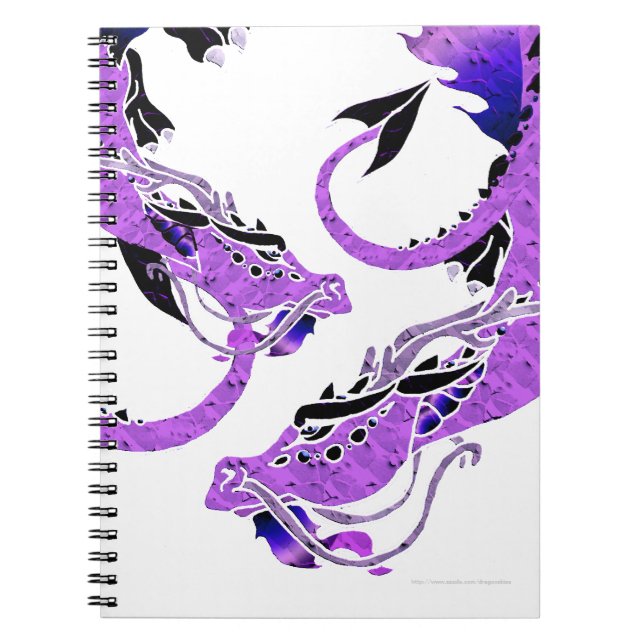 Carnet Dragon enroulé pourpre (Devant)