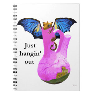 Carnet dragon et vase
