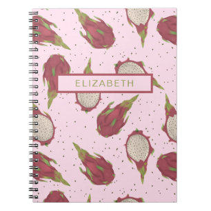 Carnet Dragon Fruit Motif Tropical Personnalisé Personnal