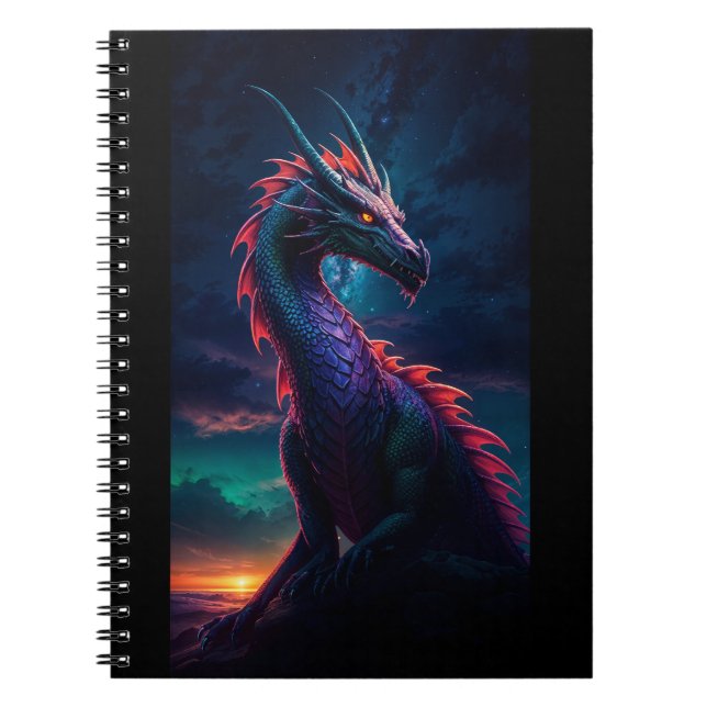 Carnet Dragon in Night Sky (Devant)