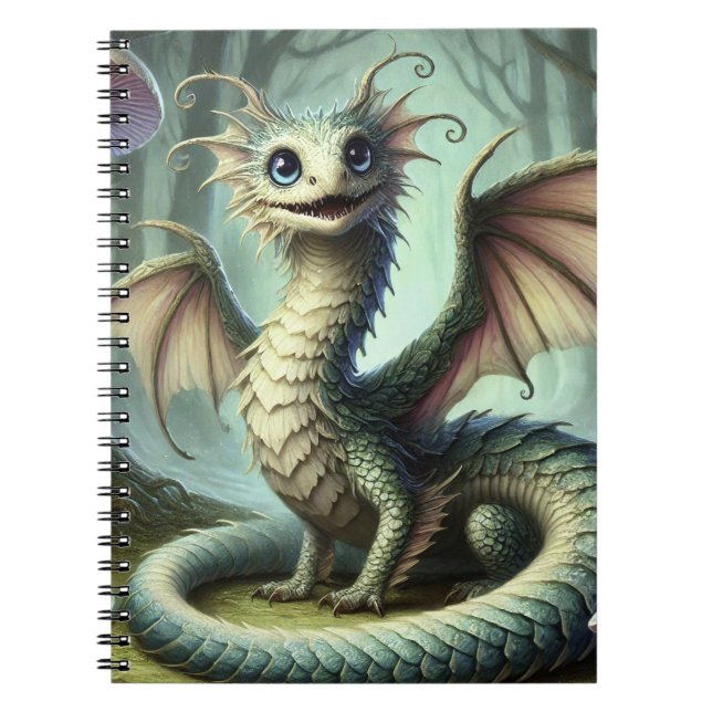 Carnet Dragon Jabberwocky Mignon Créature Fantastique Art (Devant)