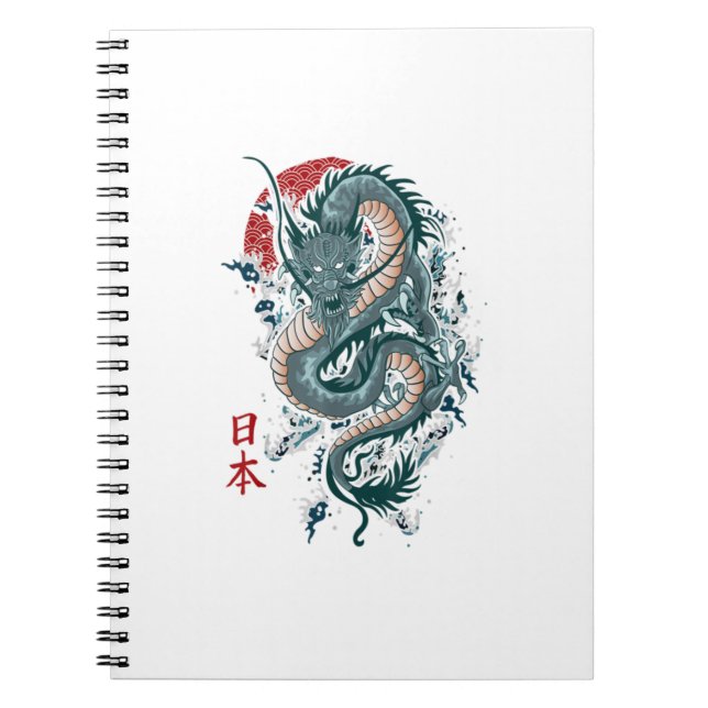 Carnet Dragon japonais traditionnel Art Dragon japonais (Devant)