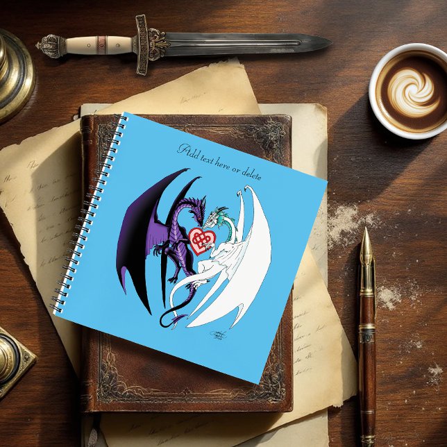 Carnet Dragon Love Heart Blue (Créateur téléchargé)