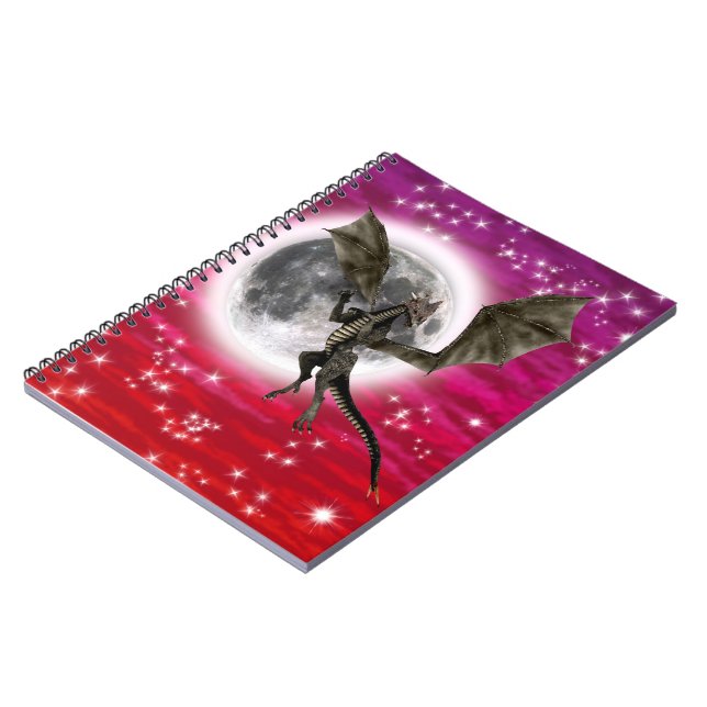Carnet Dragon noir - Créature Fantastique Mythique Ciel R (Côté gauche)