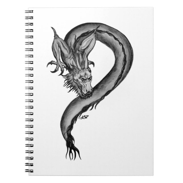 Carnet Dragon noir et blanc (Devant)