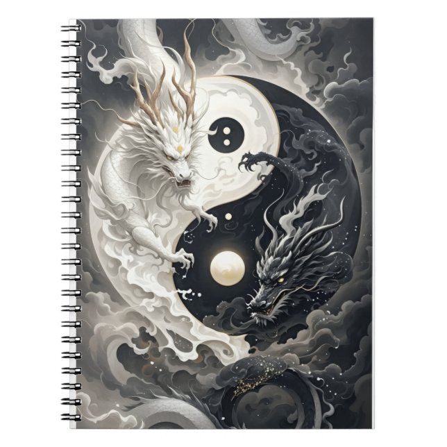 Carnet dragon yin yang (Devant)