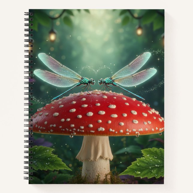 Carnet Dragonflies in love - Whimsical dreamy mignon (Devant)