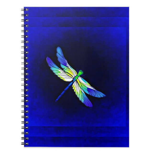 Carnet Dragonfly Electric Blue - Personnalisez avec le no (Devant)