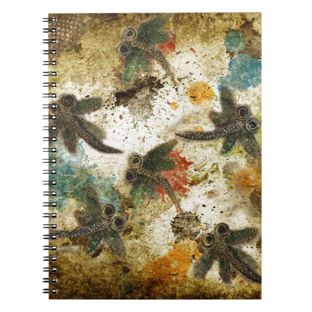 Carnet Dragonfly Flit Rustic Splash (Devant)
