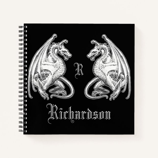 Carnet Dragons à ailes personnalisés (Devant)