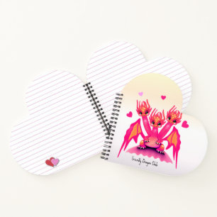 Carnet Dragons roses