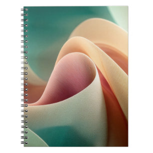 Carnet Drapé abstrait avec dégradé pastel fluide
