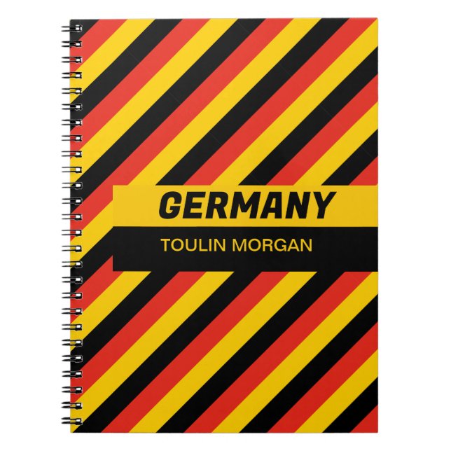 Carnet Drapeau allemand personnalisé (Devant)