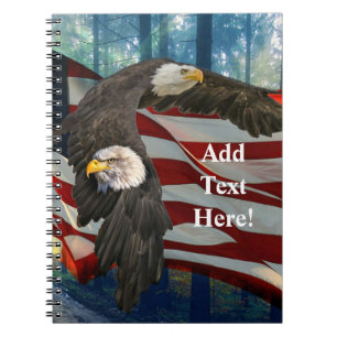 Carnet Drapeau américain Bald Eagle