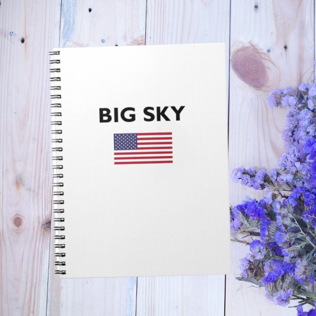 Carnet Drapeau américain Big Sky USA - Couleur claire (Créateur téléchargé)
