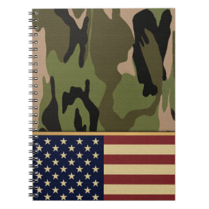 Carnet Drapeau américain Camo
