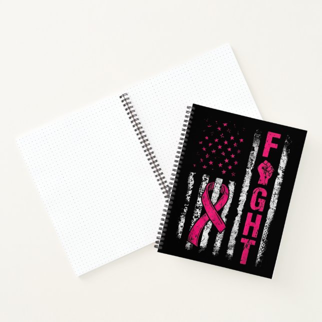 Carnet Drapeau américain de sensibilisation au cancer du  (Intérieur)