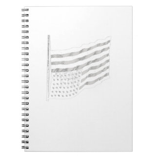 Carnet Drapeau Américain Distress Vers Le Bas États-Unis