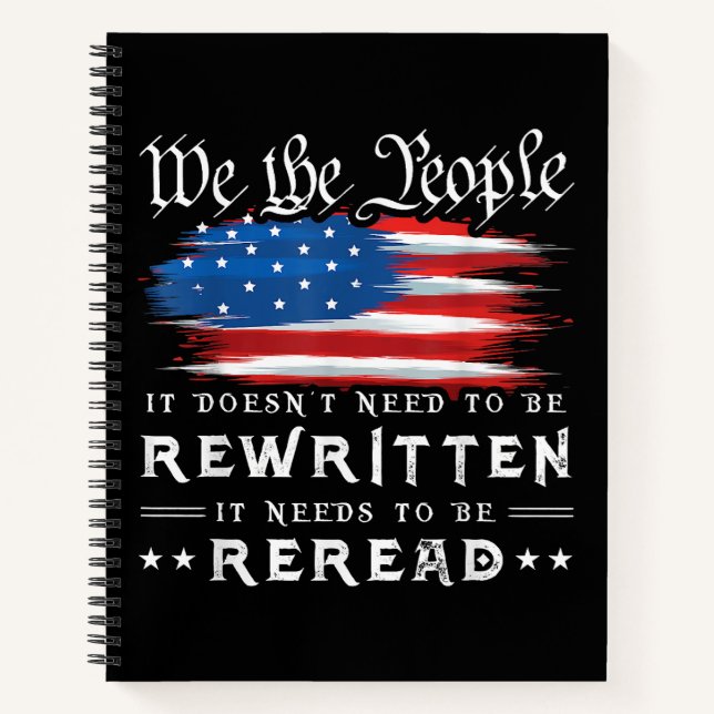 Carnet Drapeau américain La constitution des États-Unis d (Devant)