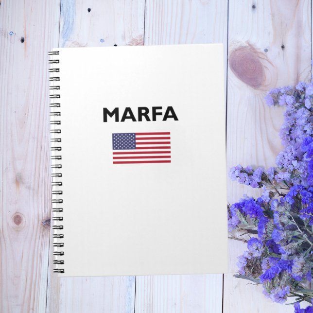 Carnet Drapeau américain Marfa Texas USA Couleur claire (Créateur téléchargé)