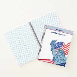 Carnet Drapeau américain personnalisé patriotique USA