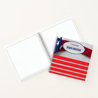 Carnet Drapeau américain personnalisé Patriotique USA