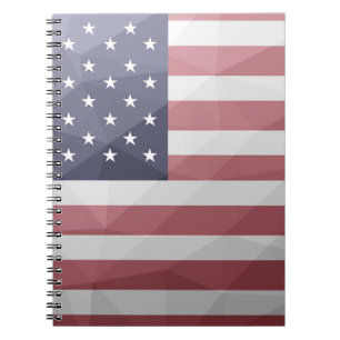 Carnet Drapeau américain Rouge Blanc Bleu Amérique Mesh g