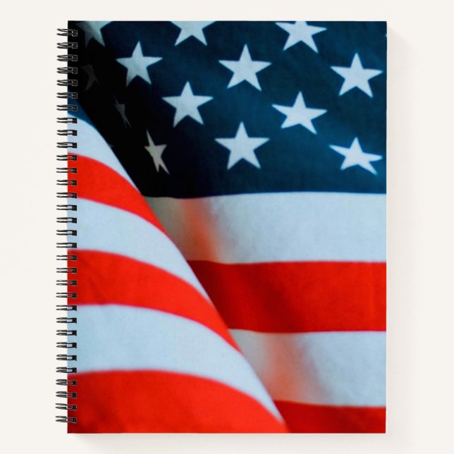 Carnet Drapeau américain rouge blanc et bleu (Devant)