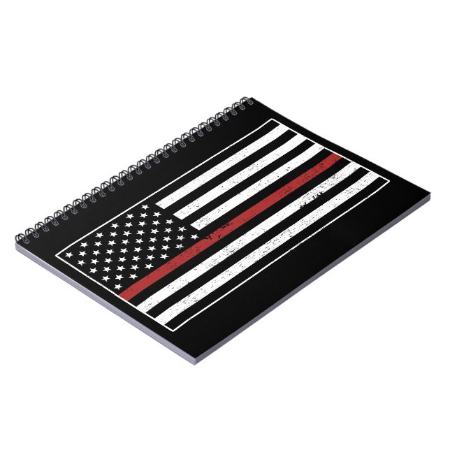 Carnet Drapeau américain Thin Red Line Département des po (Côté gauche)