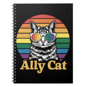 Carnet Drapeau arc-en-ciel LGBT Chat Allié Cadeau LGBTQ