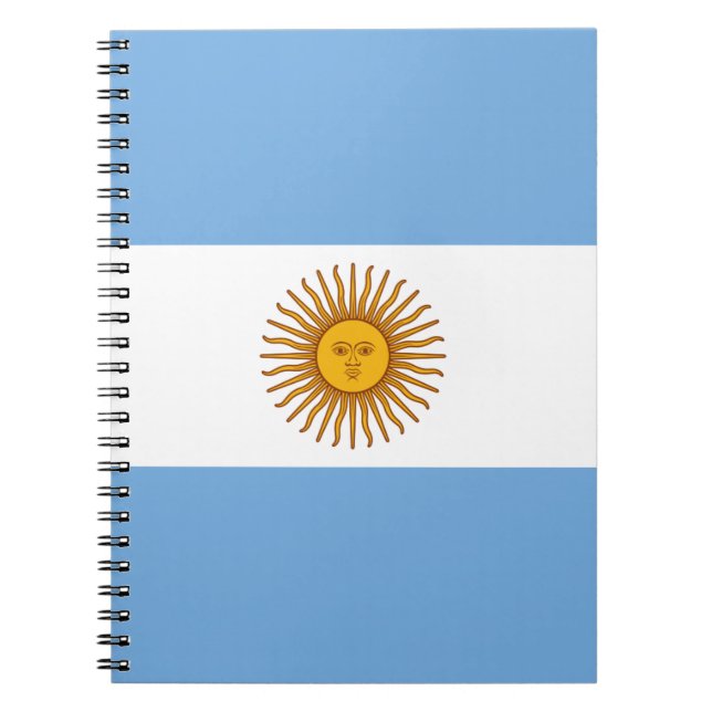 Carnet Drapeau argentin Bandera De Argentina (Devant)