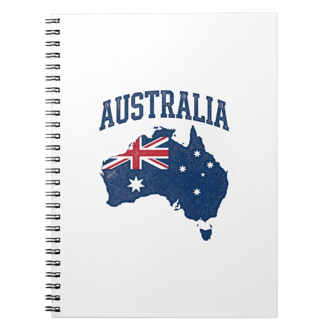 Carnet Drapeau Australie Carte Graphique Vintage en Détre (Devant)