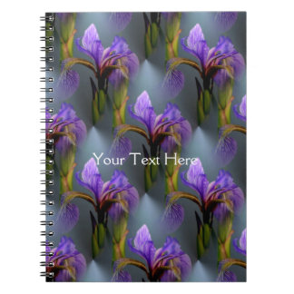 Carnet Drapeau bleu Iris Fleur Nature Motif d'art