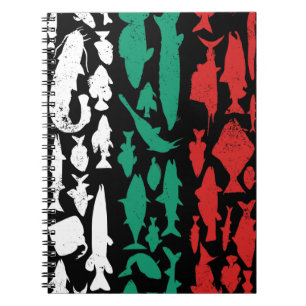 Carnet Drapeau bulgare fait de poisson - Design de pêche