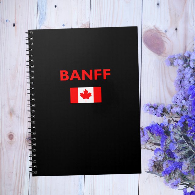 Carnet Drapeau canadien Banff Couleur foncée (Créateur téléchargé)
