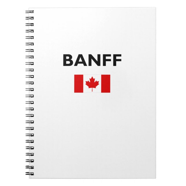Carnet Drapeau canadien de Banff Couleur claire (Devant)