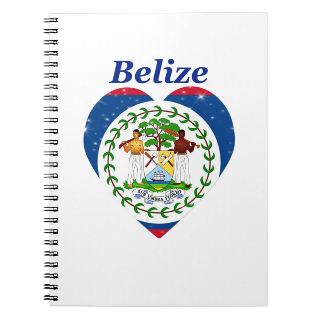 Carnet Drapeau cardiaque du Belize (Devant)