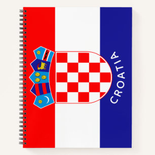 Carnet Drapeau Croate Avec Texte Personnalisé