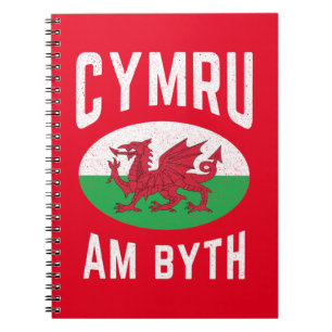 Carnet Drapeau Cymru Am Byth Wales Fier Rugby Vintage gal